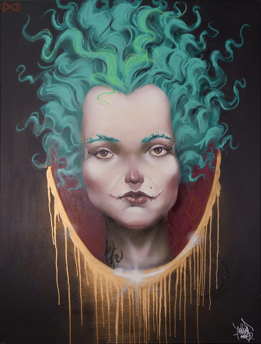 Untitled (Green Hair Portrait)