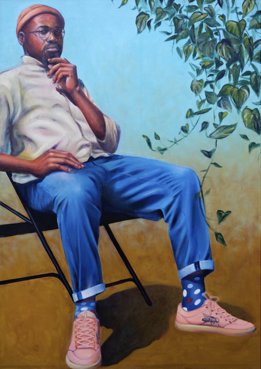Self-Portrait with Happy Socks