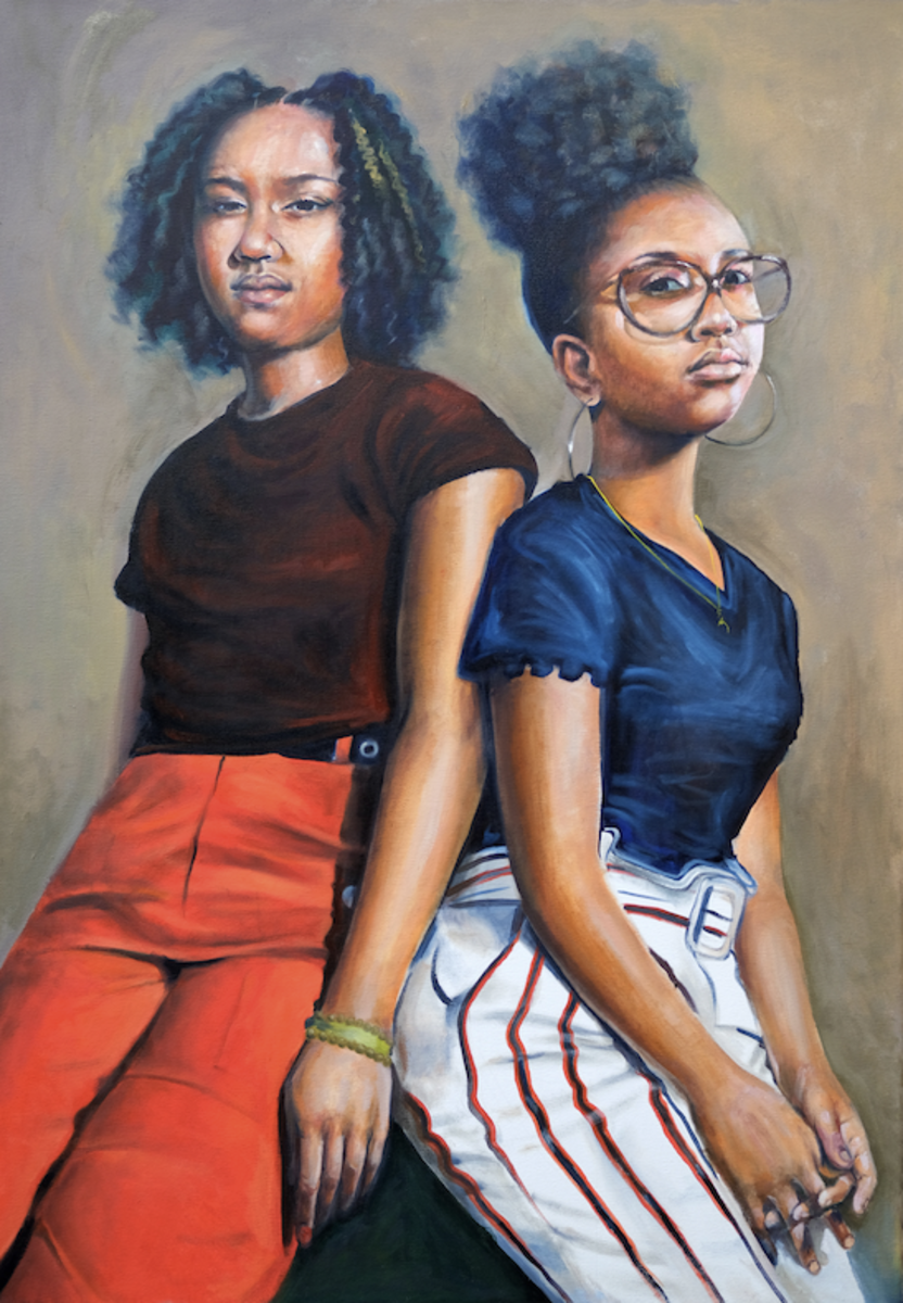 Double Portrait of Teenage Nieces